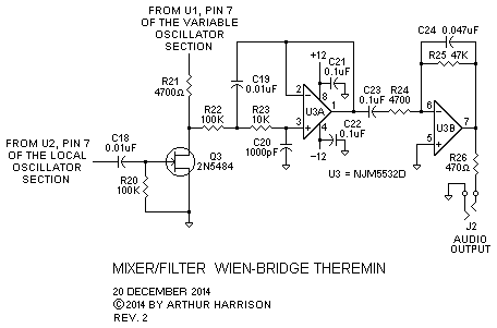 1891 Ic In Filter Circuit - The Sinusoidal Output From The Variable Oscillator Is Applied To The Top Of R21 The Sinusoidal Output From The Local Oscillator Is Applied To The Gate Of - 1891 Ic In Filter Circuit