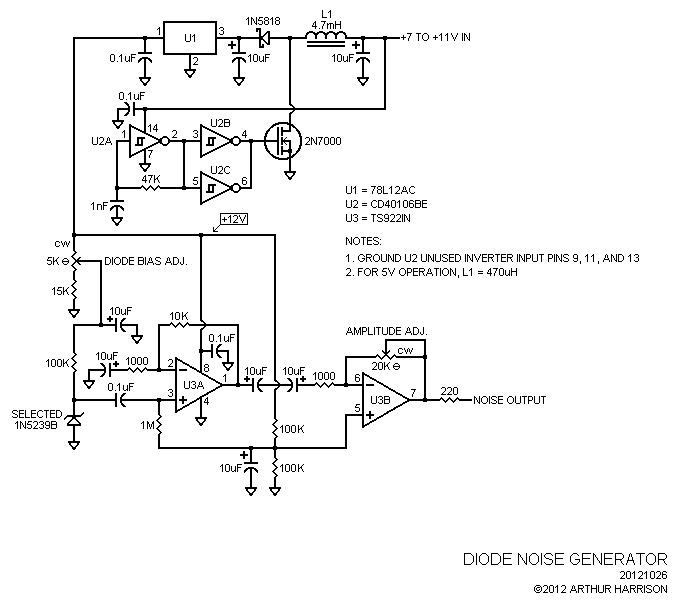 Art's Theremin Page Diode Noise Generator