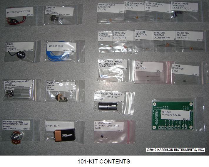 101 Minimum Theremin Kit Contents