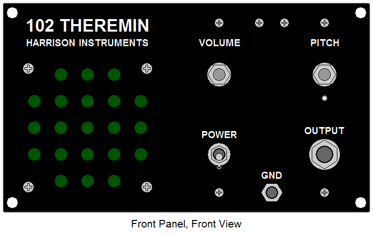 102 Minimum Theremin Front Panel Front View