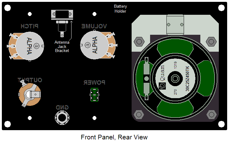 102 Minimum Theremin Front Panel Rear View