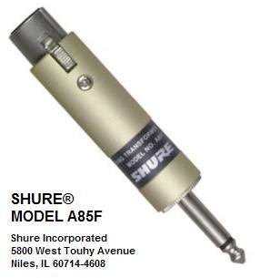 Shure Model A85F Transformer